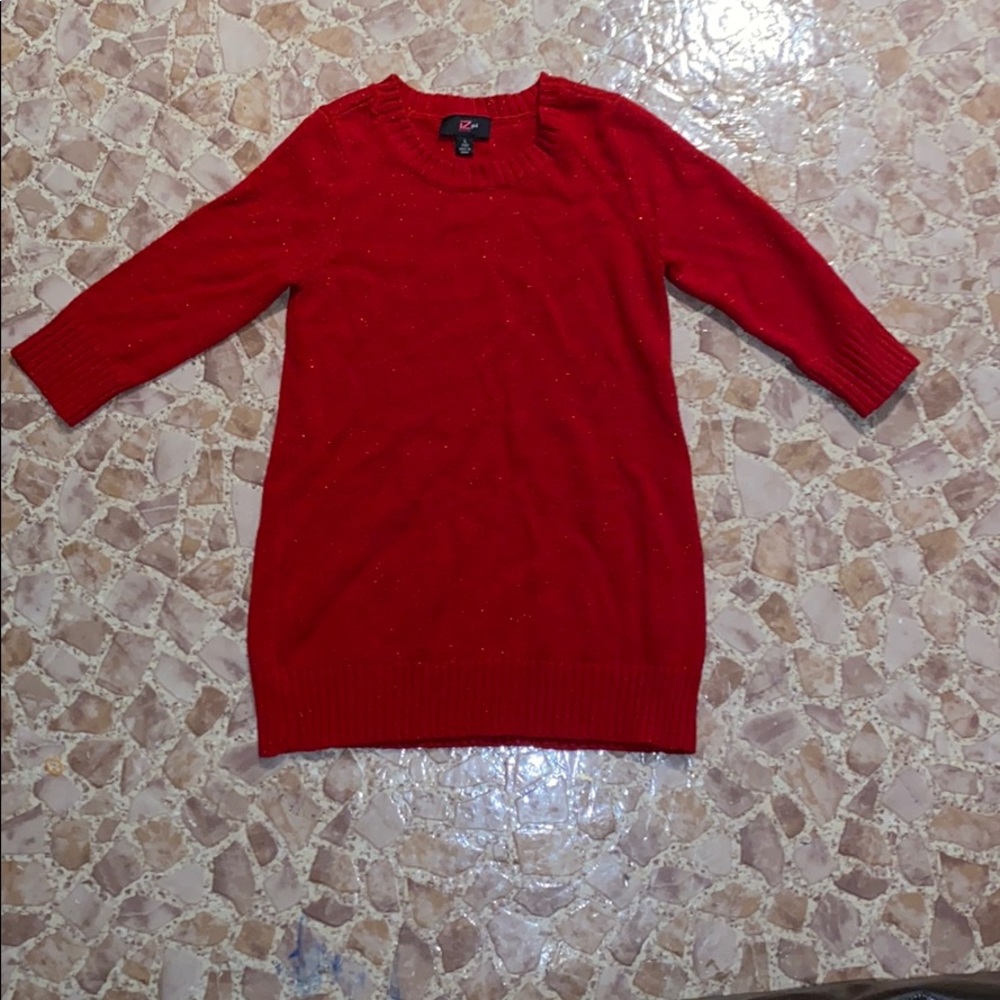 Red sparkly Sweater